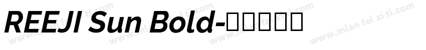 REEJI Sun Bold字体转换